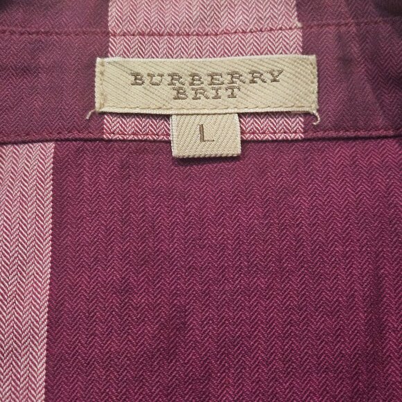 Burberry Brit Button Down Shirt, Size Large - Picture 9 of 11